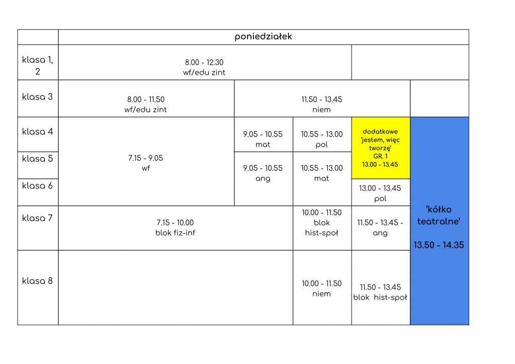 Sp4 Pruszcz Gdański Plan Lekcji Plan lekcji